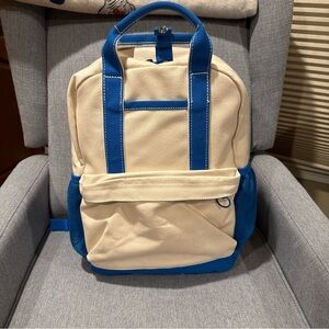 Lands' End Cream and Blue Men's Backpack